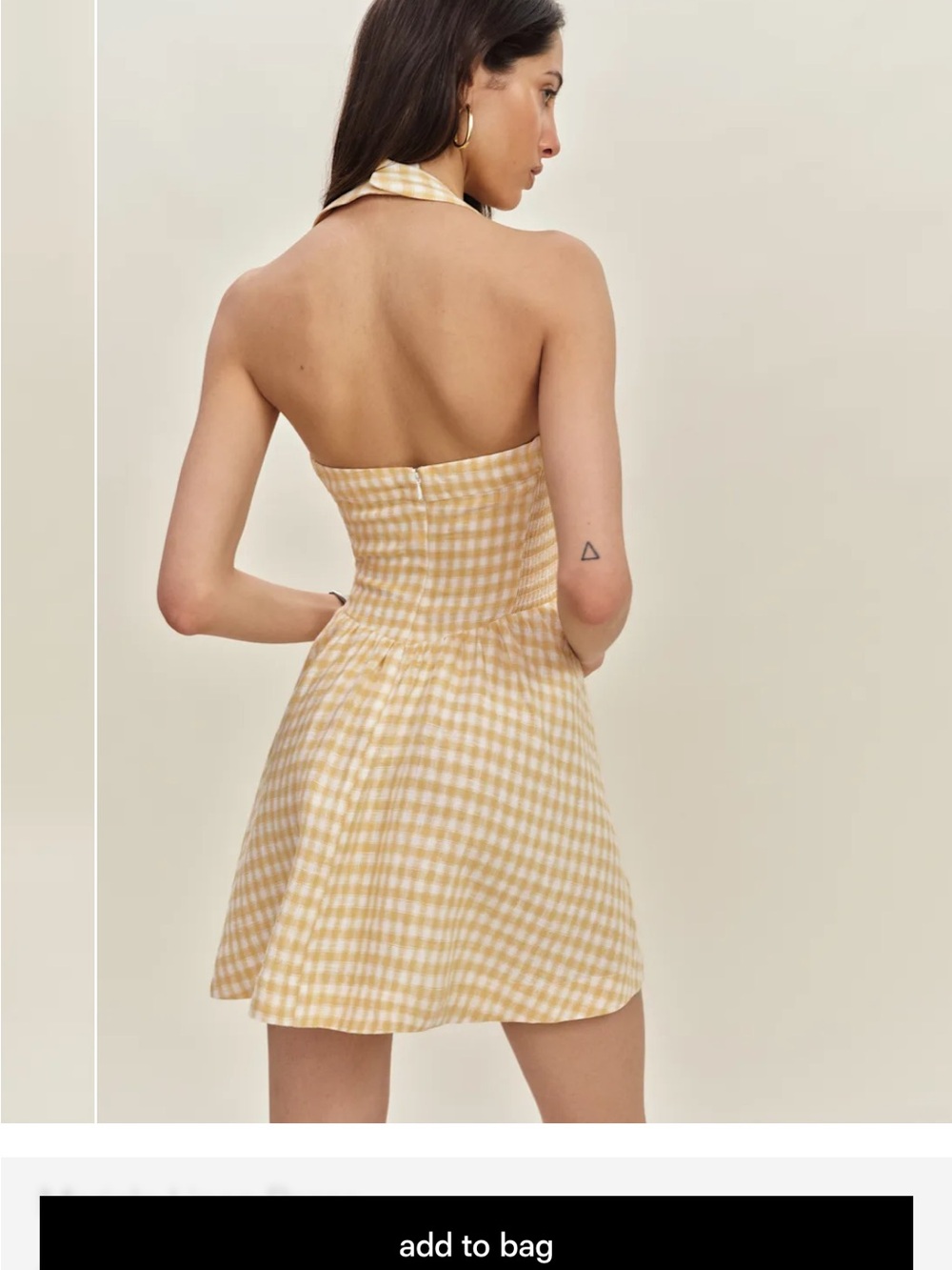 REFORMATION MARIELA Gingham Mini Dress - Picture 4 of 4